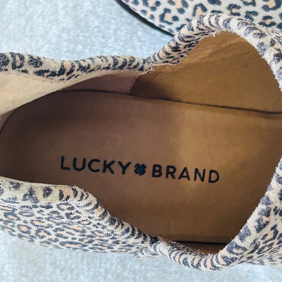 Lucky Brand Suede Leopard Print Booties, size 9.5 - Picture 7 of 7